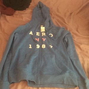 Blue Aeropostale zip jacket new with tags